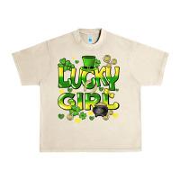 Sandshell lucky girl st. patricks day Urban Heavy Tee - HowdyJamesFarm