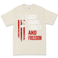 Bone God Guns Whiskey Freedom - Pro Gun American Flag Guns Arts Characters Premium Tee - maiPhamDesign