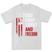 Dove Grey God Guns Whiskey Freedom - Pro Gun American Flag Guns Arts Characters Premium Tee - maiPhamDesign