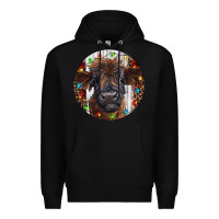 Black Western Christmas Calf Premium Hoodie - RanaPortraitStore