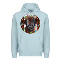 Blue Mist Western Christmas Calf Premium Hoodie - RanaPortraitStore