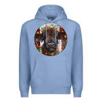 Colony Blue Western Christmas Calf Premium Hoodie - RanaPortraitStore