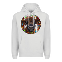 Dove Grey Western Christmas Calf Premium Hoodie - RanaPortraitStore