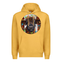 Mustard Western Christmas Calf Premium Hoodie - RanaPortraitStore