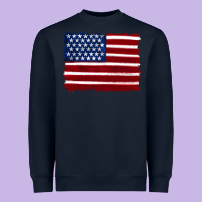 American Flag Heavyweight Sweatshirt Designed By Artiststas