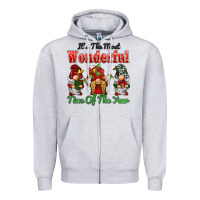 Heather Grey it's the most wonderful time of the year Zipper Hoodie - BarkalooDesign