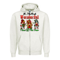 Oatmeal Heather it's the most wonderful time of the year Zipper Hoodie - BarkalooDesign