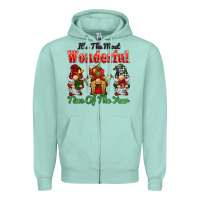 Seafoam it's the most wonderful time of the year Zipper Hoodie - BarkalooDesign