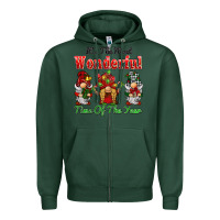 Sports Green it's the most wonderful time of the year Zipper Hoodie - BarkalooDesign