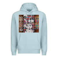 Blue Mist happy easter Premium Hoodie - CowhideDigitalArt
