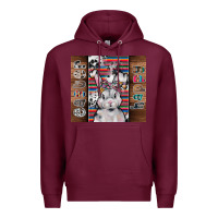 Burgundy happy easter Premium Hoodie - CowhideDigitalArt
