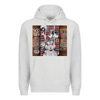 Dove Grey happy easter Premium Hoodie - CowhideDigitalArt