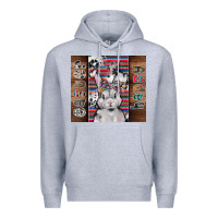 Heather Grey happy easter Premium Hoodie - CowhideDigitalArt