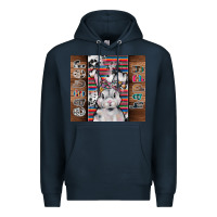 Navy happy easter Premium Hoodie - CowhideDigitalArt