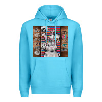 Ocean Blue happy easter Premium Hoodie - CowhideDigitalArt