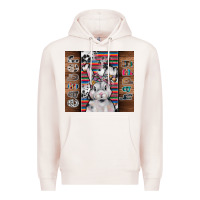 Pale Pink happy easter Premium Hoodie - CowhideDigitalArt