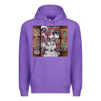 Purple happy easter Premium Hoodie - CowhideDigitalArt