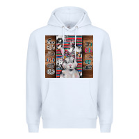 White happy easter Premium Hoodie - CowhideDigitalArt