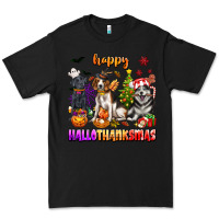 Black happy hallothanksmas dogs Premium Tee - texasbilliewilder