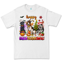 White happy hallothanksmas dogs Premium Tee - texasbilliewilder