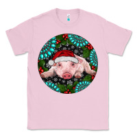 Bubblegum Pink Baby Pig Christmas Classic Tee - RanaPortraitStore