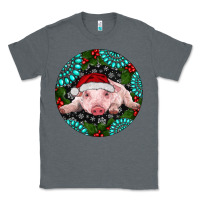 Charcoal Heather Baby Pig Christmas Classic Tee - RanaPortraitStore