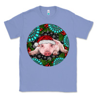 Colony Blue Baby Pig Christmas Classic Tee - RanaPortraitStore