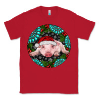 Red Baby Pig Christmas Classic Tee - RanaPortraitStore