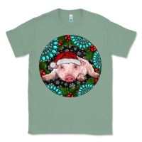 Sage Baby Pig Christmas Classic Tee - RanaPortraitStore