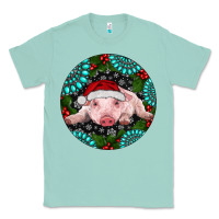 Seafoam Baby Pig Christmas Classic Tee - RanaPortraitStore