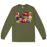Army Green Postal Worker Coffee Cups Long Sleeve Tee - FaDigitalArtStudio