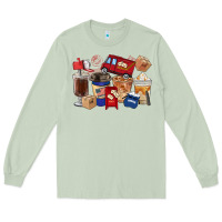 Matcha Postal Worker Coffee Cups Long Sleeve Tee - FaDigitalArtStudio