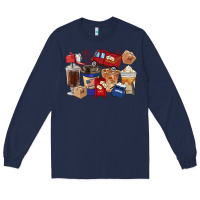 Navy Postal Worker Coffee Cups Long Sleeve Tee - FaDigitalArtStudio