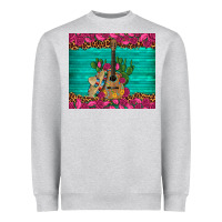 Mexican Guitar Roses Cactus Sombrero Heavyweight Sweatshirt | Teevron