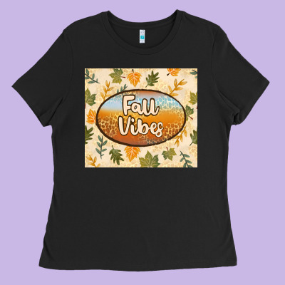 Retro Fall Vibes Ladies Tee Designed By Tumblerdesignbyshophia