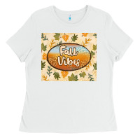 White retro fall vibes Ladies Tee - TumblerDesignByShophia