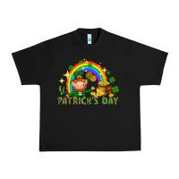 Black St. Patrick's Day Elf with elements Urban Heavy Tee - HowdyJamesFarm