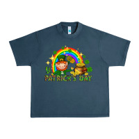 Midnight Navy St. Patrick's Day Elf with elements Urban Heavy Tee - HowdyJamesFarm