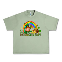 Oil Green St. Patrick's Day Elf with elements Urban Heavy Tee - HowdyJamesFarm