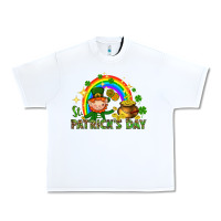 White St. Patrick's Day Elf with elements Urban Heavy Tee - HowdyJamesFarm