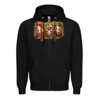 Black Christmas goats Zipper Hoodie - BarkalooDesign