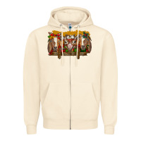 Sandshell Christmas goats Zipper Hoodie - BarkalooDesign