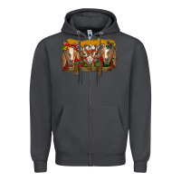 Smoke Christmas goats Zipper Hoodie - BarkalooDesign