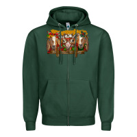 Sports Green Christmas goats Zipper Hoodie - BarkalooDesign