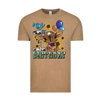 Vintage Coffee My first Birthday baby cow sunflower Vintage Tee - HowdyJamesFarm