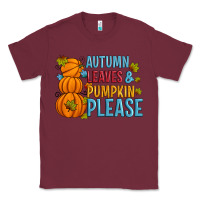 Burgundy Autumn leaves and pumpkin please Classic Tee - Artiststas
