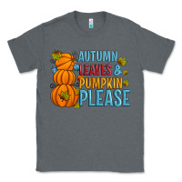 Charcoal Heather Autumn leaves and pumpkin please Classic Tee - Artiststas