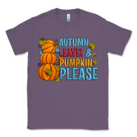 Lavender Autumn leaves and pumpkin please Classic Tee - Artiststas