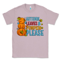 Lilac Autumn leaves and pumpkin please Classic Tee - Artiststas