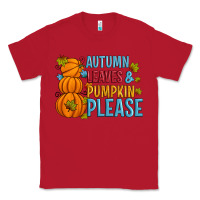 Red Autumn leaves and pumpkin please Classic Tee - Artiststas
